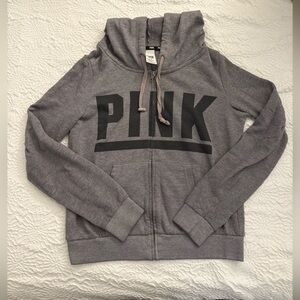 PINK - Grey Full Zip Jacket